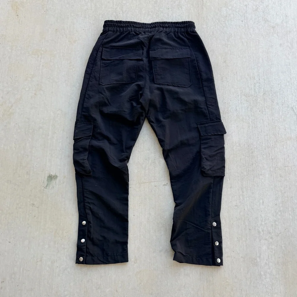 Rhude Rifle Nylon Cargo Pants Black Size Large Made In USA Flight Utility - Picture 6 of 11